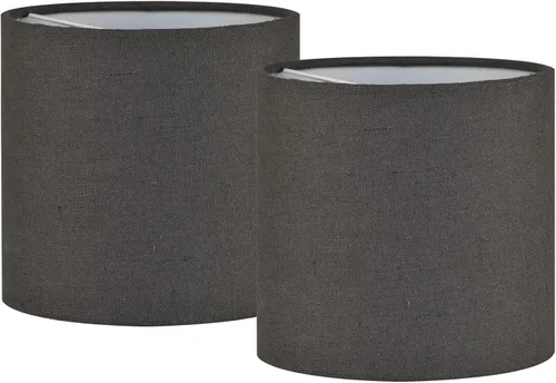 Vista 9 de MEMO - Cortinas pequeñas de tela con clip para lámpara de pared, juego de 2, tambor pequeño, 5.2 x 5.2 x 5.2 pulgadas de alto, lino, hechas a mano