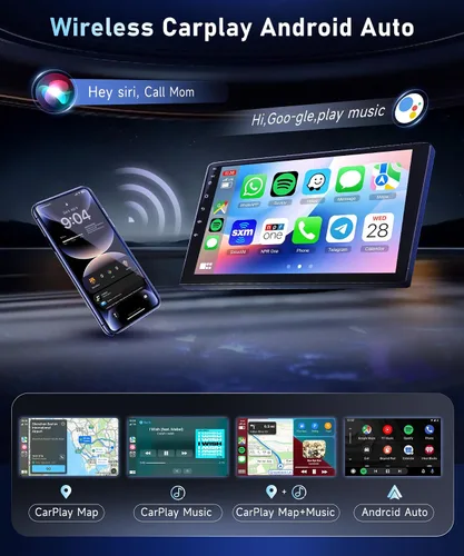 Vista 4 de 8Core4+64G Estéreo de coche para Toyota Avalon 2006-2010 Wireless CarPlay/Android Auto Android Radio con Qualcomm 9 pulgadas IPS pantalla táctil