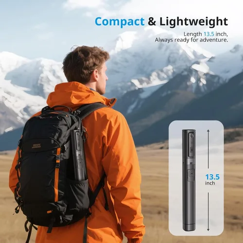 Vista 7 de Fuloview Trípode de seguimiento facial automático, trípode de teléfono de 67 pulgadas para iPhone, rotación de 360° que sigue tu movimiento, control