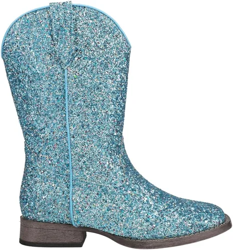 Vista 3 de ROPER Botas casuales con punta cuadrada para niñas pequeñas Glitter Galore - Azul