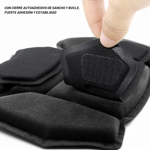 Vista 4 de Almohadillas tácticas para casco - Insertos universales de recambio de espuma de memoria interna para cascos ACH, MICH, EXF 2º negro