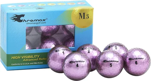 Vista 5 de Chromax Pelotas de golf metálicas de colores M5 (paquete de 6)