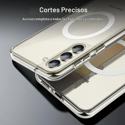 Vista 6 de JETech Funda magnética para Samsung Galaxy S23, compatible con MagSafe, transparente Funda protectora para teléfono a prueba de golpes, parte