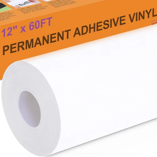 Vista 8 de XSEINO Vinilo permanente – Rollo de vinilo adhesivo negro de 12 pulgadas x 60 pies, silueta y otros cortadores, vinilo para automóviles, calcomanía