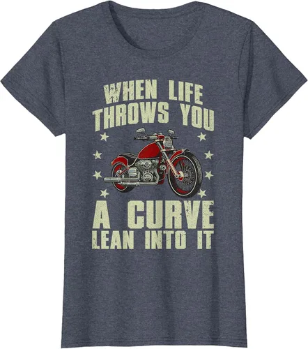 Vista 92 de Funny Motorcycle Racer Design for Men Women Motorcycle Lover T-Shirt Asphalt Grey