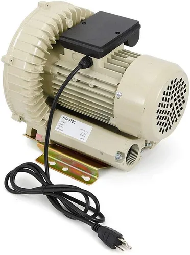 Vista 3 de Gdrasuya10 Bomba de aire comercial Acuario Hidroponía Acuicultura Peces Estanque Vórtice Bomba de soplador de aire 370W 110V 60HZ Soplador de bomba