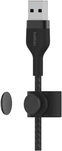 Vista 3 de Belkin BoostCharge Pro Flex Cable Trenzado USB Tipo A a Lightning (1M/3.3FT), Cable de Carga Certificado MFi para iPhone 14, 13, 12, 11, Pro, Max