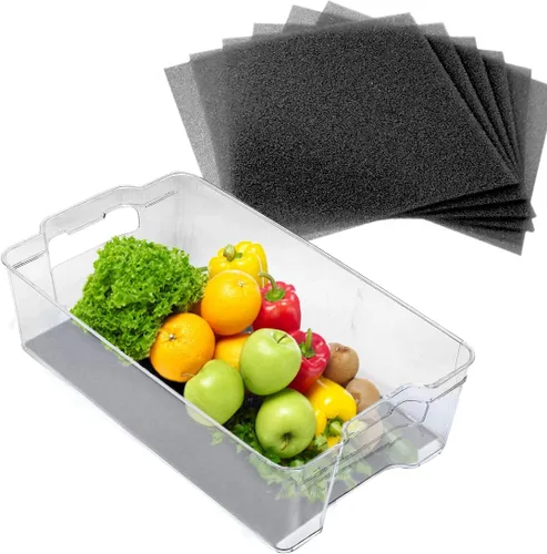 Vista 7 de Dualplex® Revestimiento extensor de vida de frutas y verduras para cajones de refrigerador, 12 x 15 pulgadas (paquete de 4) – Extiende la vida útil