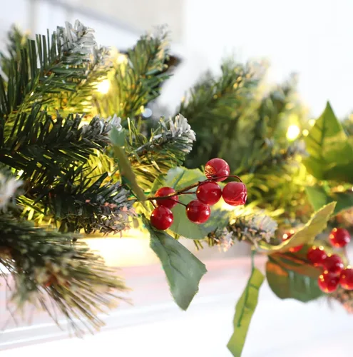 Vista 3 de HipTree - Guirnalda de Navidad de 6 pies con luces para mantel