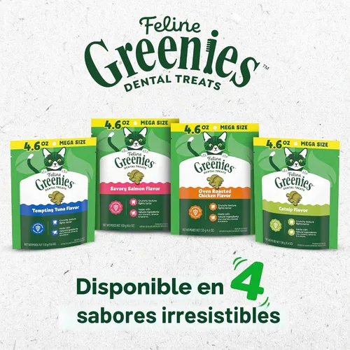 Vista 9 de Greenies Feline Natural Dental Cat Treats, Catnip Flavor, 2.1 oz