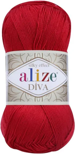 Vista 36 de Alize Diva Silk Effect 100% hilo acrílico de microfibra, 1 madejas de bola de 3.53 oz 383yds color (1 - crema)