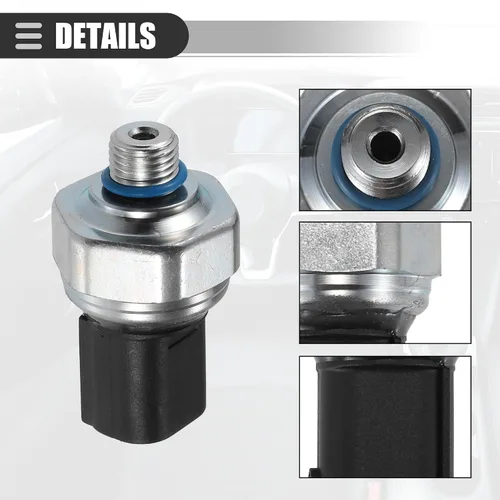 Vista 6 de Motoforti Válvula transductora de presión A/C, interruptor del sensor de presión, para BMW 128i 2008-2013, metal, negro
