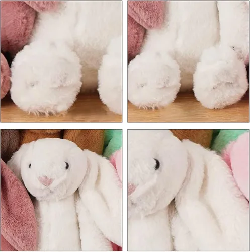 Vista 5 de Dyoart Conejo de Pascua Personalizado, Conejo Bordado con Nombre Personalizado, Conejo Esponjoso con Orejas Largas, Juguetes de Conejo de Peluche