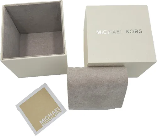 Vista 5 de Michael Kors MK2861 - Reloj de 1299in con esfera dorada piel blanca y crema con logotipo Jaycie