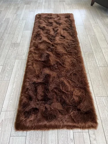 Vista 38 de LAMBZY Elegante y sofisticada alfombra rectangular de piel de oveja (beige, 2 x 3 pies)