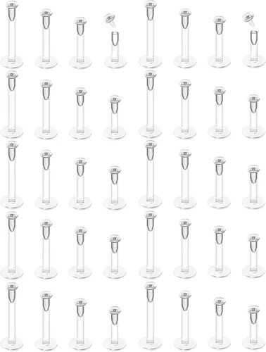 Vista 6 de 16G 18G 20G Pendientes de plástico transparentes, tachuelas de nariz, retenedor de piercing para cirugía, deporte, trabajo, labio, labret, Medusa