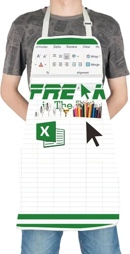Vista 8 de TOBGBE Hoja de cálculo de Excel Regalos F In The Sheets Delantal Archivo Datos Carácter Babero Divertido Analista de Datos CPA Contador Jefe Regalos