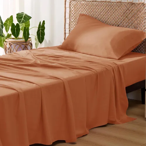 Vista 11 de Bedsure PureWoven 100% rayón derivado de bambú, sábanas de cama individual, 3 piezas
