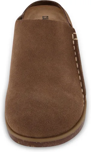 Vista 3 de CUSHIONAIRE Zuecos con plantilla de piel auténtica de arcilla para mujer con relleno cómodo