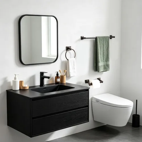 Vista 2 de Formosa Design Hardware - Kit de accesorios de baño (4 piezas, bronce oscuro)
