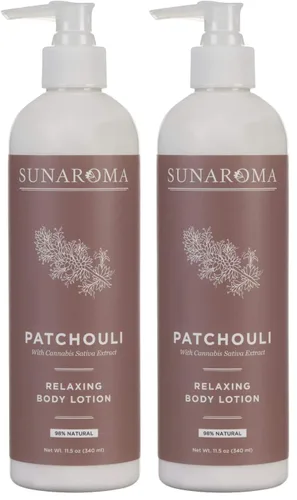Vista 2 de SUNAROMA Loción pachulí bomba de 11.5 onzas (relajante) (11.5 fl oz)