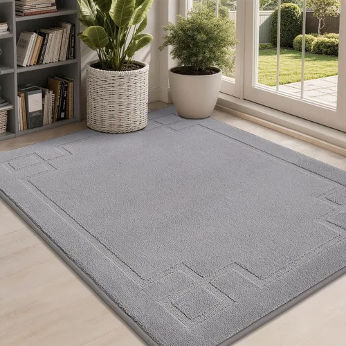 Vista 21 de BEQHAUSE - Tapete para puerta de 20 x 32 pulgadas, antideslizante, lavable para interiores, color beige