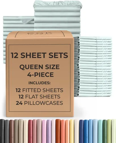 Vista 112 de Pack of 2, Twin Size 3 Piece Sheet Set - Breathable & Cooling - White