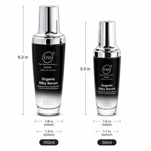 Vista 5 de SOFIA EMP - Suero sedoso orgánico, para cabello encrespado, seco, inmanejable, tamaño 50ML