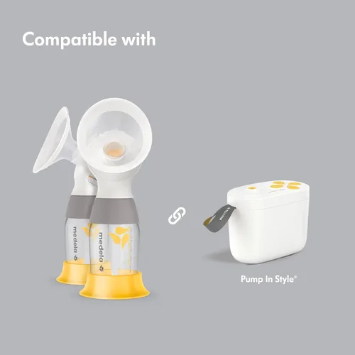 Vista 5 de Medela Classic PersonalFit Flex - Kit de bombeo doble para extractores de leche eléctricos, compatible con extractor de leche con estilo con MaxFlow