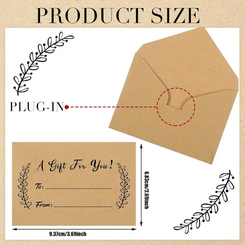 Vista 2 de Gueevin 600 piezas de sobres mini para tarjetas de regalo, fundas para tarjetas de vacaciones, sobres pequeños para regalos al por mayor para notas