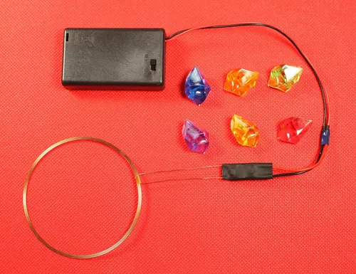 Vista 3 de Gema infinita de inducción inalámbrica los mejores Thanos con piedras de bricolaje piedra de guerra infinita imanes iluminados tiempo Marvel
