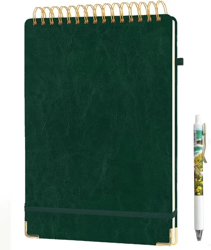 Vista 7 de Top - Cuaderno de espiral de 8.5 x 11 pulgadas, tamaño A4, de tapa dura, encuadernado en la parte superior, 240 páginas, papel rayado grueso de 3.53