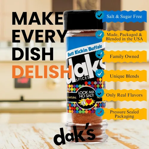 Vista 3 de DAK's Spices BUTT KICKIN' BUFFALO - ¡100% sin sal!