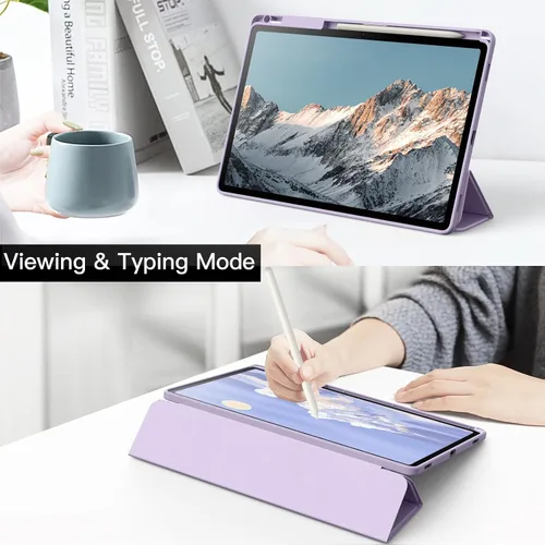 Vista 6 de JETech Funda para Samsung Galaxy Tab S10 Plus/Tab S9 Plus de 12.4 pulgadas con soporte para S Pen, parte trasera de policarbonato transparente