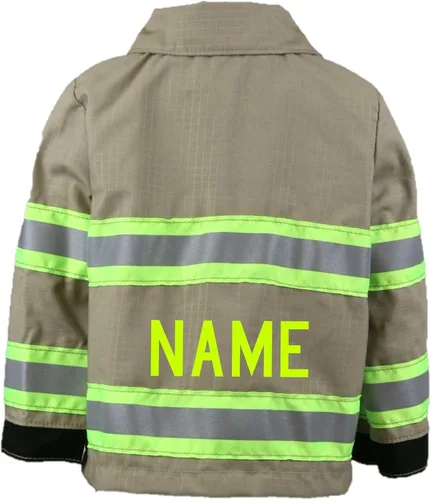 Vista 3 de Traje de 3 piezas personalizado de bombero para niños pequeños