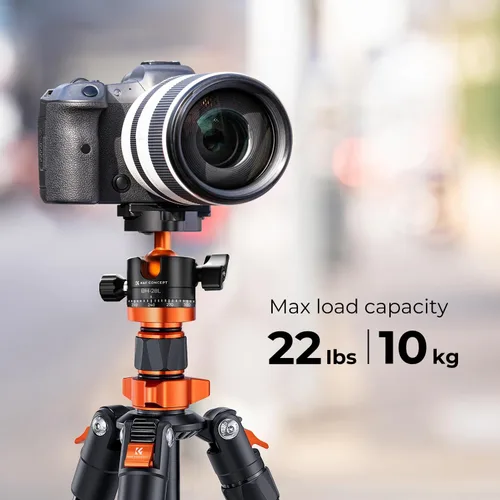 Vista 4 de K&F CONCEPT Trípode compacto de aluminio para cámara DSLR de 62