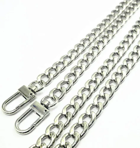 Vista 4 de Correa de cadena cruzada de bronce de 47 pulgadas para bolso, bolso