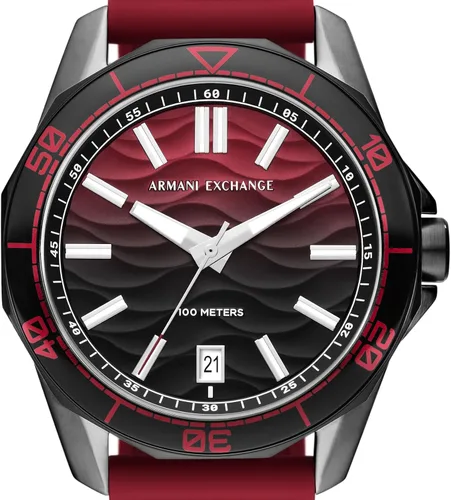 Vista 6 de AX Armani Exchange Dive-Inspired Sports Watch for Men with Stainless Steel or Silicone Band