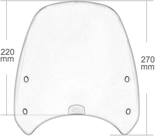 Vista 3 de GLoyer Motorcycle Windshield Windscreen Windshield Fly Screen Shield Wind Deflector with Holder Compatible with Ducati Scrambler 400 800 2015 2016