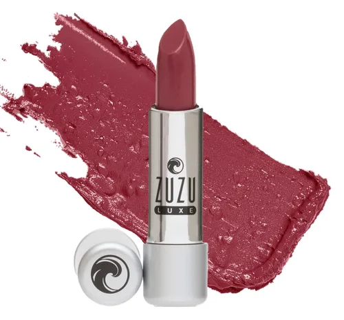 Vista 4 de Zuzu Luxe Lápiz de labios Lip Color (Icon - Rosado Púrpura/Perla Fría), lápiz labial natural, sin parabenos, vegano, sin gluten, libre de crueldad