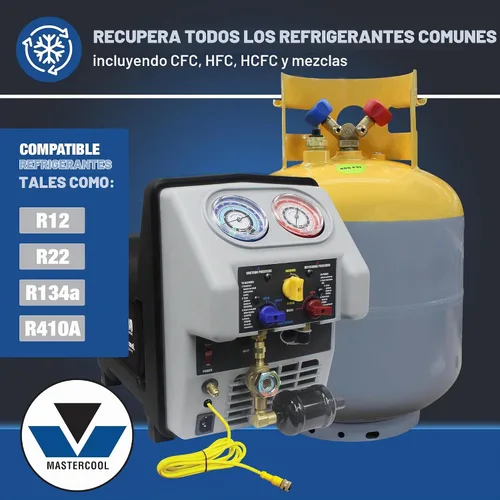 Vista 2 de Máquina de recuperación Mastercool 69365 Twin Turbo R134a/R22/R404A/R410A