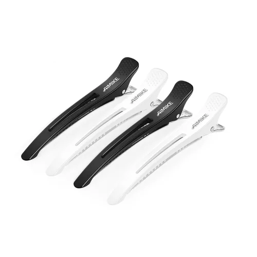 Vista 8 de AIMIKE Accesorios de peinado y seccionamiento del cabello, paquete de 12 pinzas de silicona antideslizantes para cabello grueso y fino, calidad