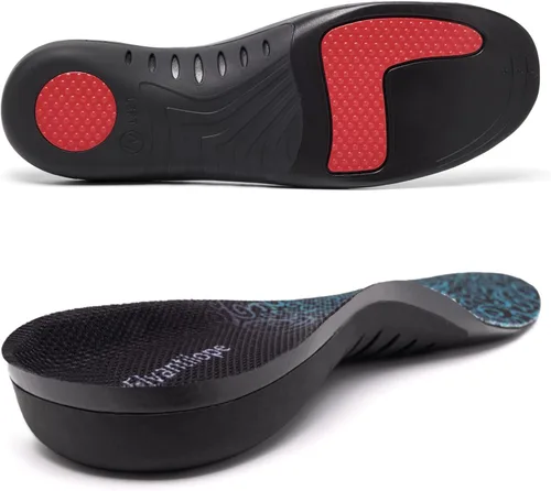 Vista 2 de Plantillas para fascitis plantar para hombres y mujeres, más de 220 libras, soporte ortopédico de apoyo resistente para aliviar el dolor, soporte