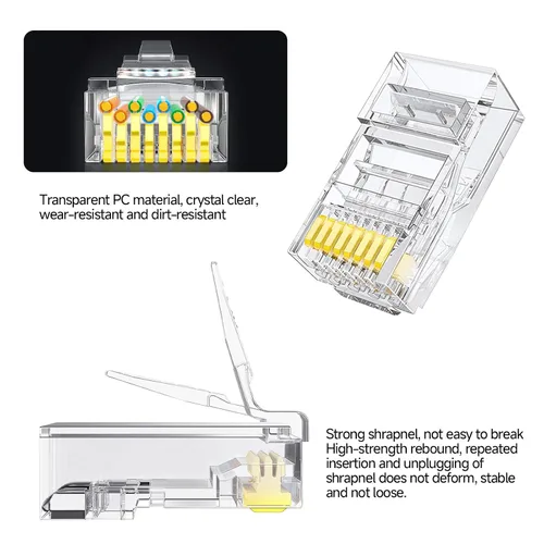 Vista 2 de Conectores RJ45 8P8C de paso Cat 6