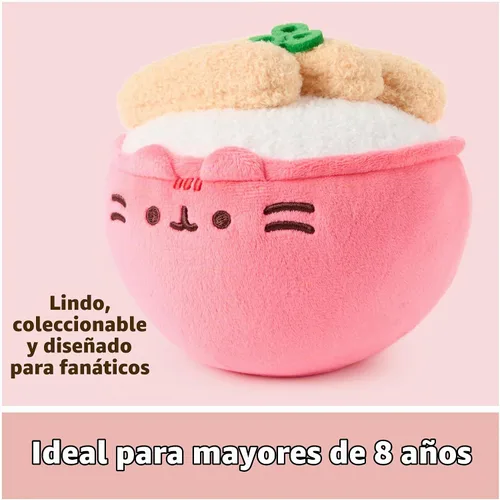 Vista 6 de GUND Pusheen Bento Katsu - Tazón de arroz de 6 pulgadas, juguete de peluche