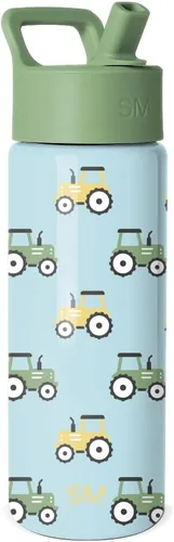 Vista 68 de Simple Modern Botella de agua para niños con tapa con pajilla, vaso aislado de acero inoxidable de 14 onzas para niños y a prueba de derrames
