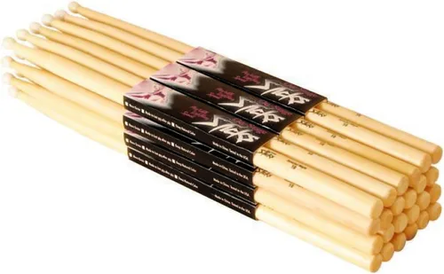 Vista 3 de OnStage On-Stage Baquetas de arce 2B con punta de madera, 12 pares