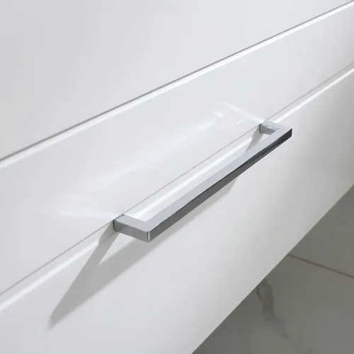 Vista 6 de wonline Juego de tocador de baño montado en la pared de 36 pulgadas, gabinete de almacenamiento con fregadero de cerámica combinado cromado grifo