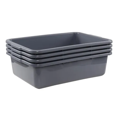 Vista 9 de 4 paquetes de 8 L caja de autobús comercial de plástico, pequeña