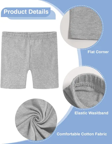 Vista 4 de Auranso Pantalones cortos de ciclismo para niñas, transpirables y de seguridad, pantalones cortos de ciclismo debajo del vestido